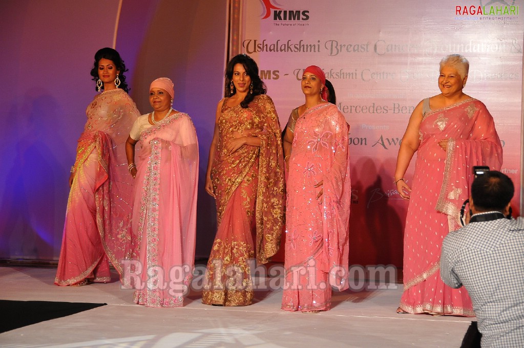 Amala, Shilpa Reddy walks on the Ramp for KIMS-The Pink Ribbon Awards Night 2010