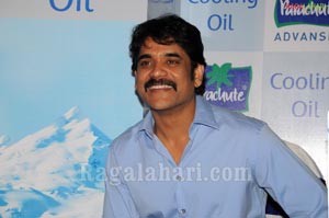 Nagarjuna & Bhumika at Parachute Cooling Oil Launch