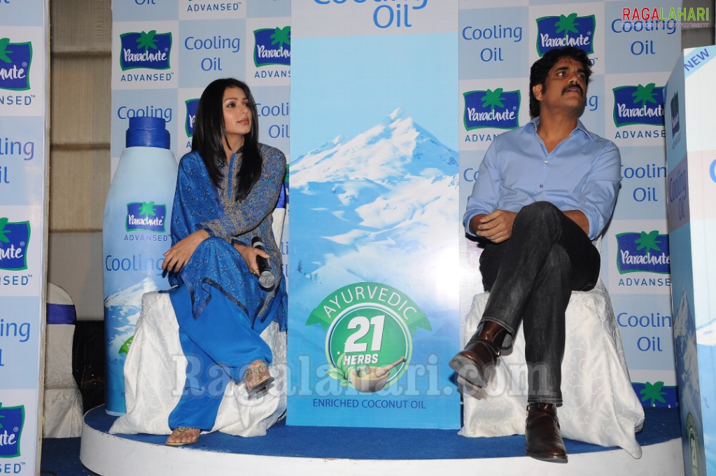 Nagarjuna, Bhumika Launched Parachute Cooling Oil