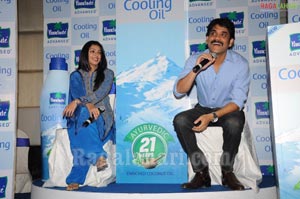 Nagarjuna & Bhumika at Parachute Cooling Oil Launch