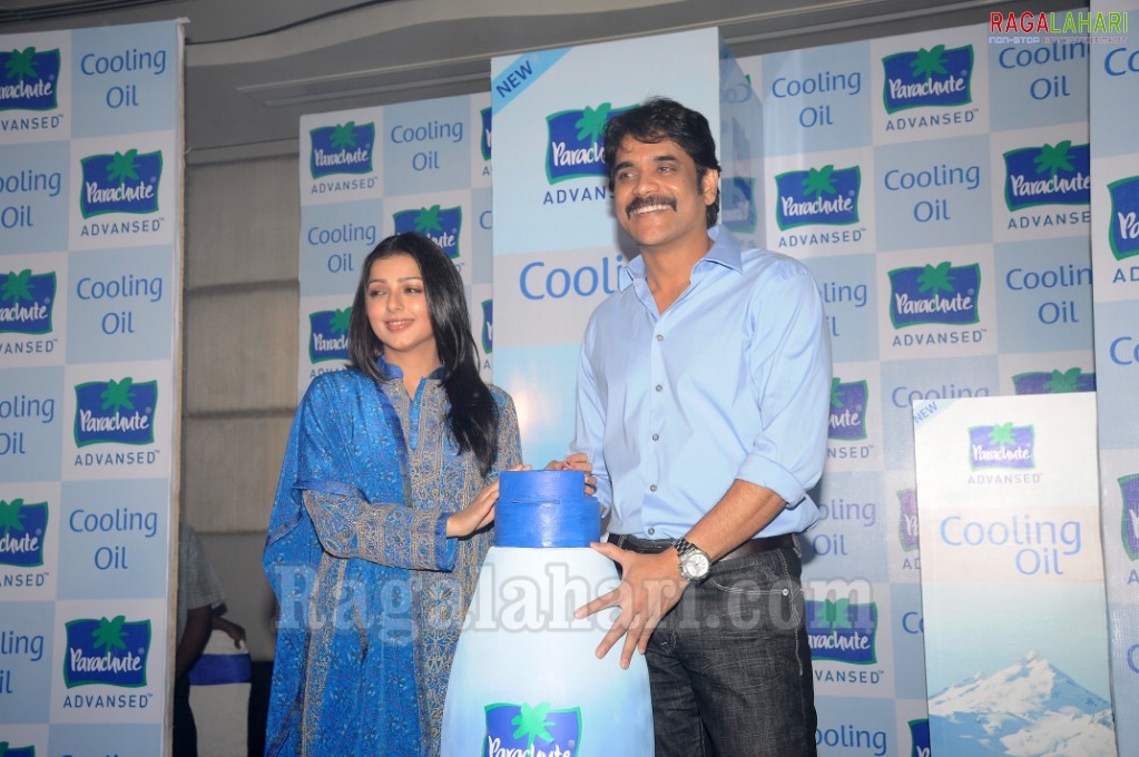 Nagarjuna, Bhumika Launched Parachute Cooling Oil