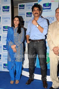 Nagarjuna & Bhumika at Parachute Cooling Oil Launch