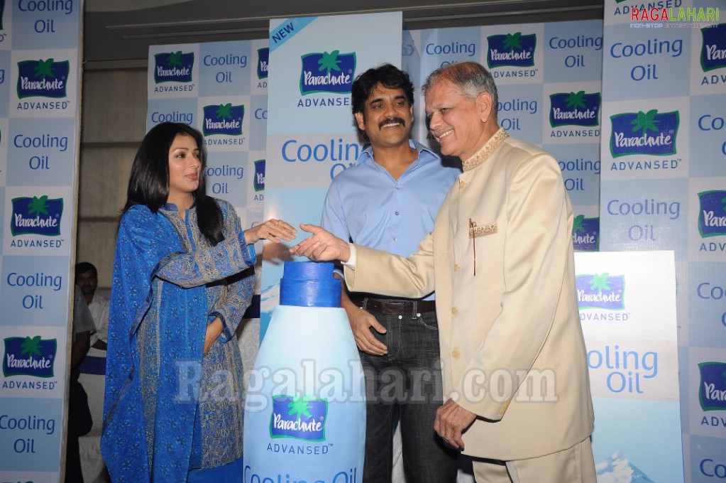 Nagarjuna, Bhumika Launched Parachute Cooling Oil