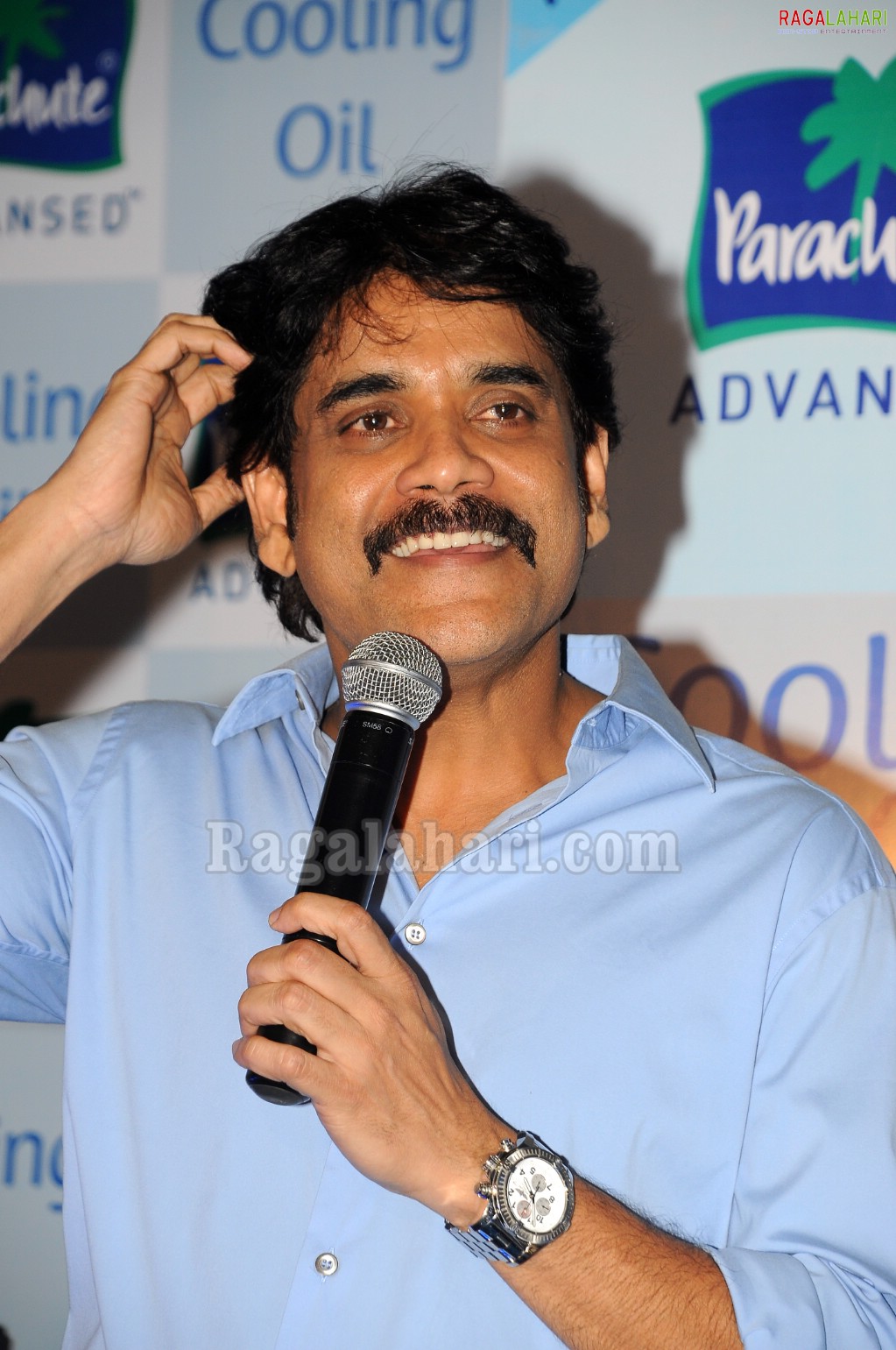 Nagarjuna, Bhumika Launched Parachute Cooling Oil