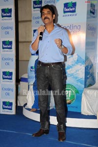 Nagarjuna & Bhumika at Parachute Cooling Oil Launch