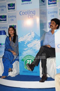 Nagarjuna & Bhumika at Parachute Cooling Oil Launch