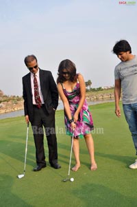 Raja, Richa Gangopadhyay at Golf Club