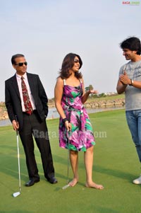 Raja, Richa Gangopadhyay at Golf Club