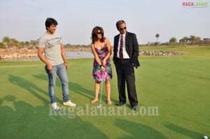 Raja, Richa Gangopadhyay at Golf Club