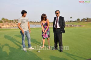 Raja, Richa Gangopadhyay at Golf Club