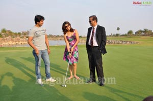 Raja, Richa Gangopadhyay at Golf Club