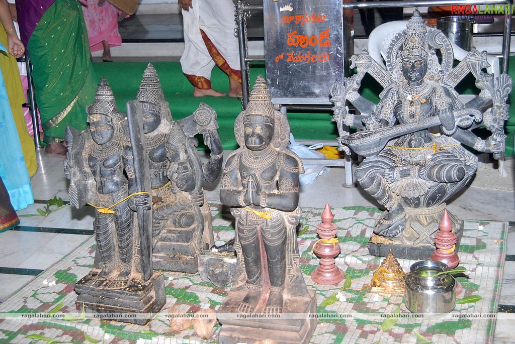 Idols of Saraswati Devi and Lord Rama were installed at Sai Baba temple of Film Nagar Daiva Sannidhanam