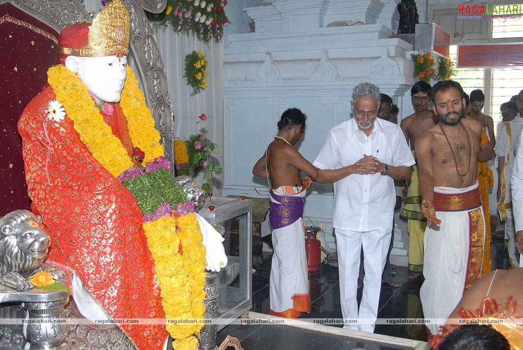 Idols of Saraswati Devi and Lord Rama were installed at Sai Baba temple of Film Nagar Daiva Sannidhanam