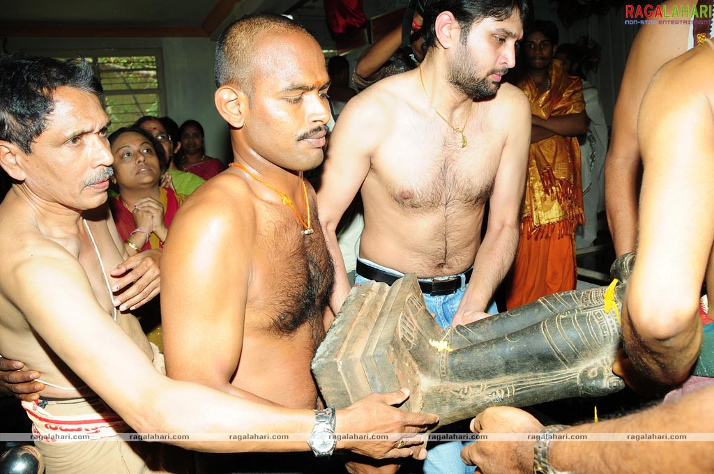 Idols of Saraswati Devi and Lord Rama were installed at Sai Baba temple of Film Nagar Daiva Sannidhanam