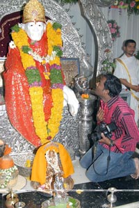 Idols of Saraswati Devi and Lord Rama were installed at Sai Baba temple of Film Nagar Daiva Sannidhanam