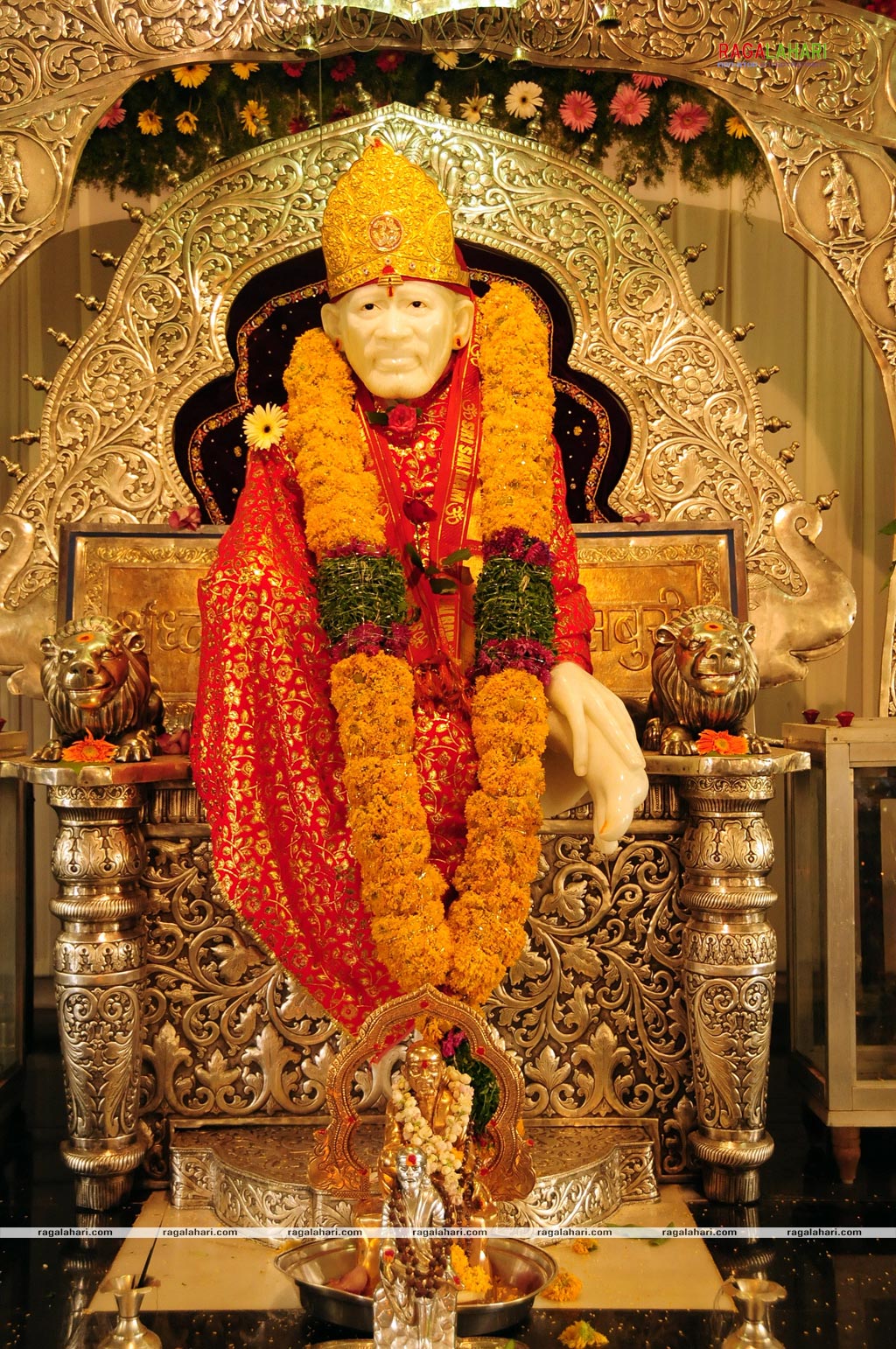 Idols of Saraswati Devi and Lord Rama were installed at Sai Baba temple of Film Nagar Daiva Sannidhanam