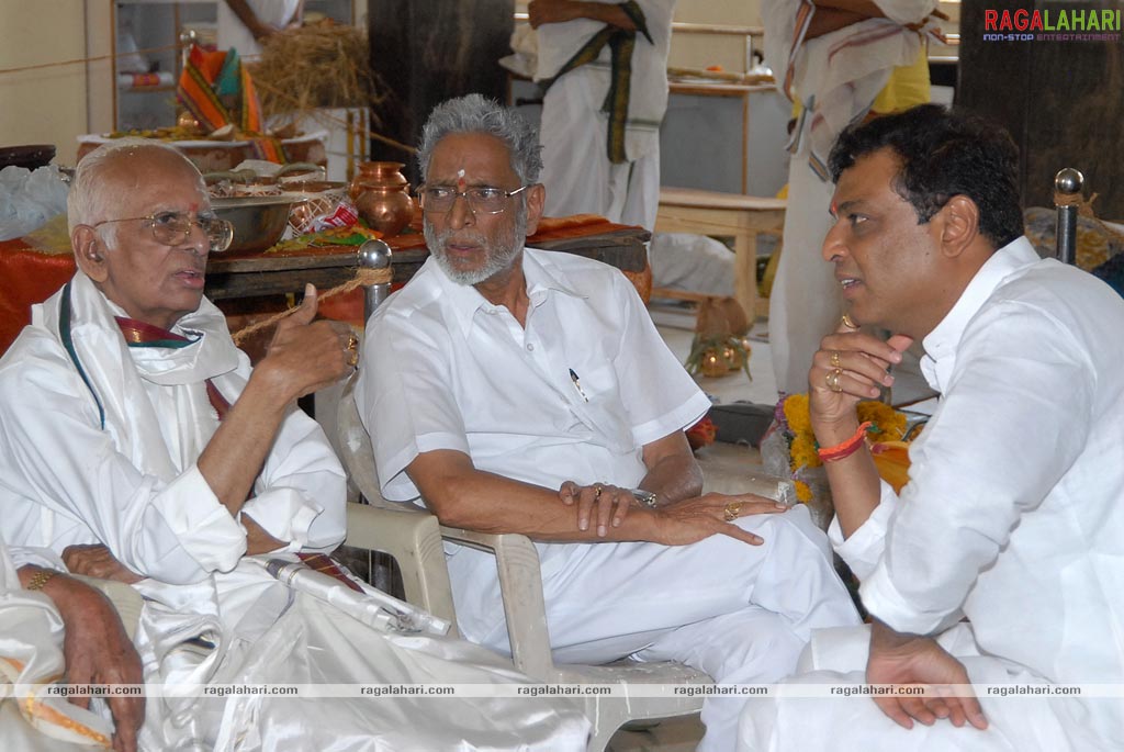 Idols of Saraswati Devi and Lord Rama were installed at Sai Baba temple of Film Nagar Daiva Sannidhanam