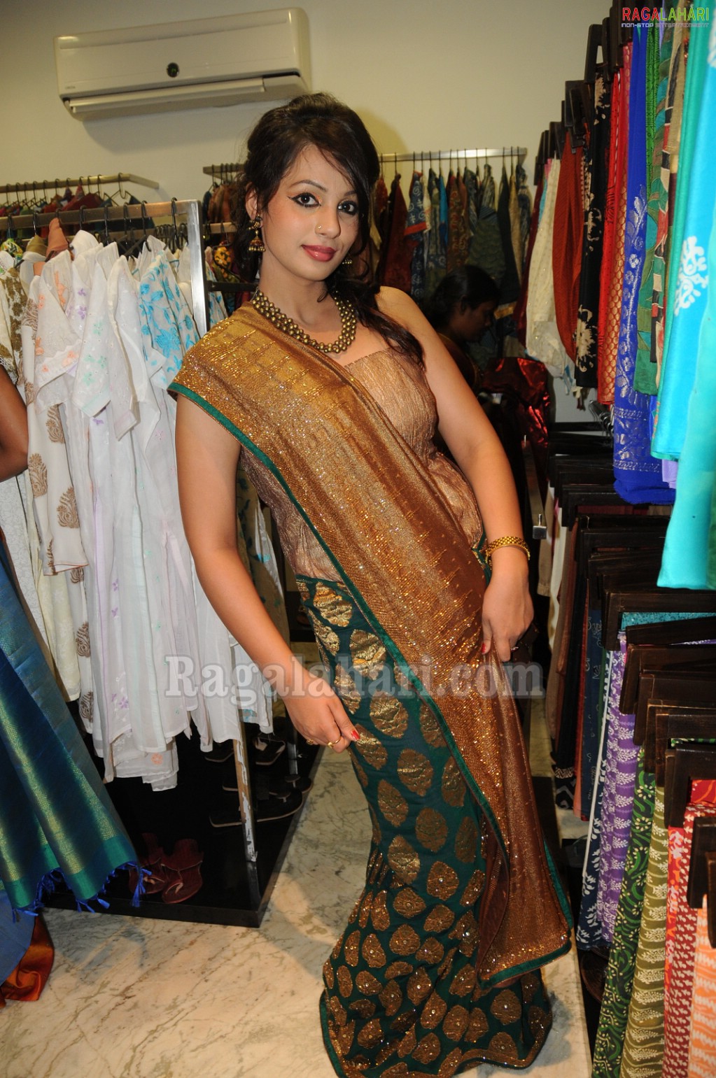 Models Display Akshaya Thrithiya Collections at Sakhi Fashions