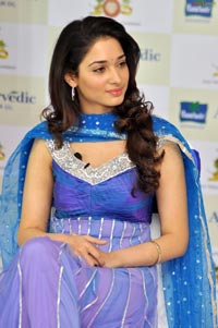 Tamanna at Parachute Ayurvedic Hair Oil Promotion