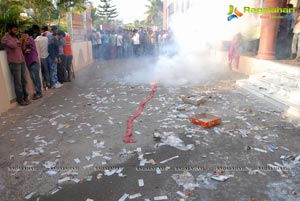 Gabbar Singh Release Hungama at Brahmarambha Theatre