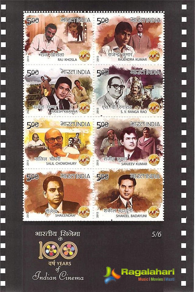 Stamps on 100 Years of Indian Cinema