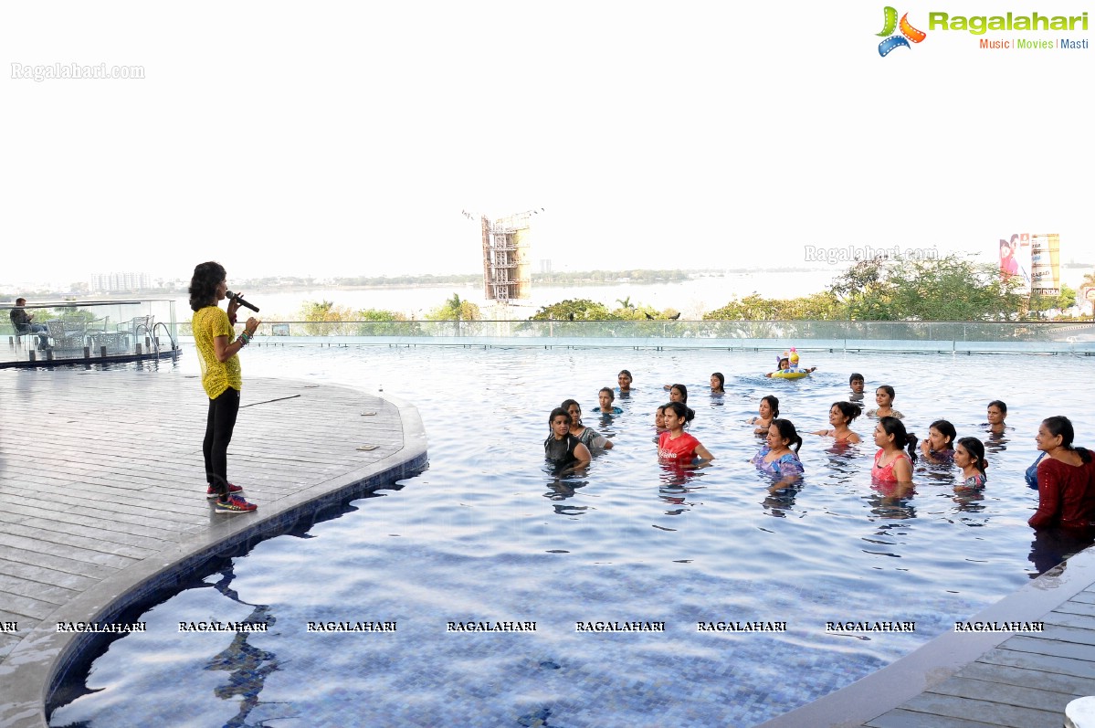 Aqua Zumba Session at Aqua, The Park, Hyderabad with Lions Clubs Members