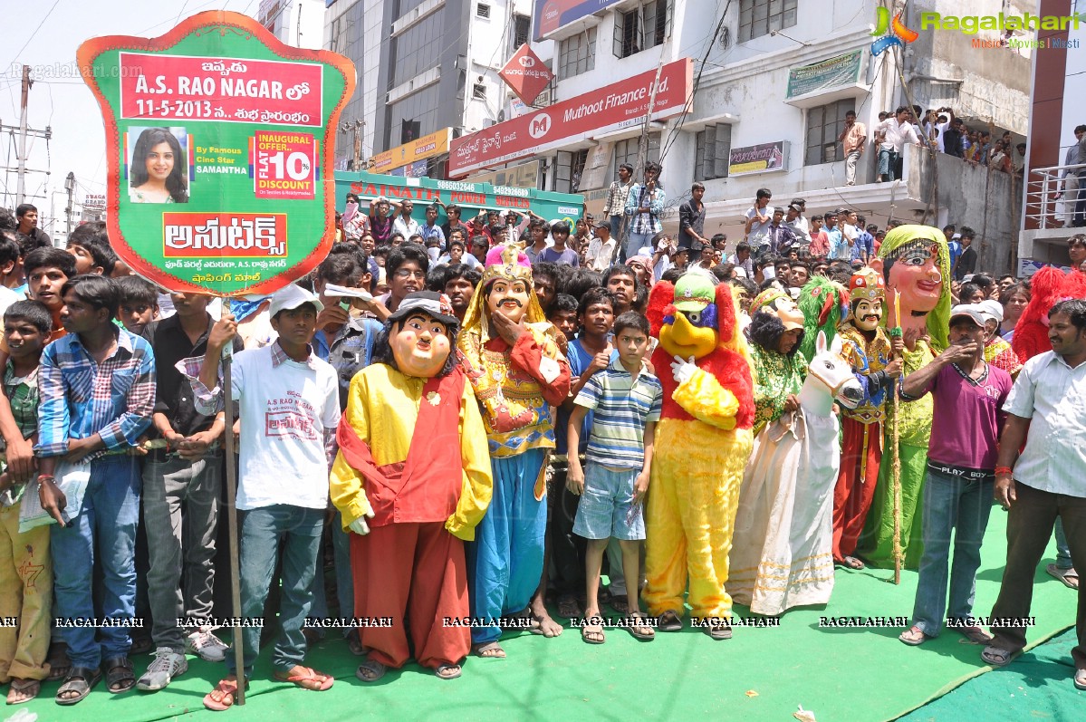 Samantha inaugurates Anutex Shopping Mall at AS Rao Nagar, Hyderabad