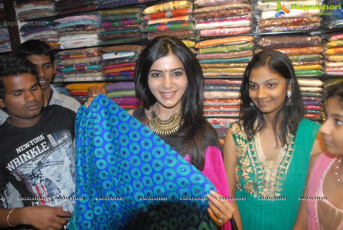 Samantha inaugurates Anutex Shopping Mall at AS Rao Nagar, Hyderabad