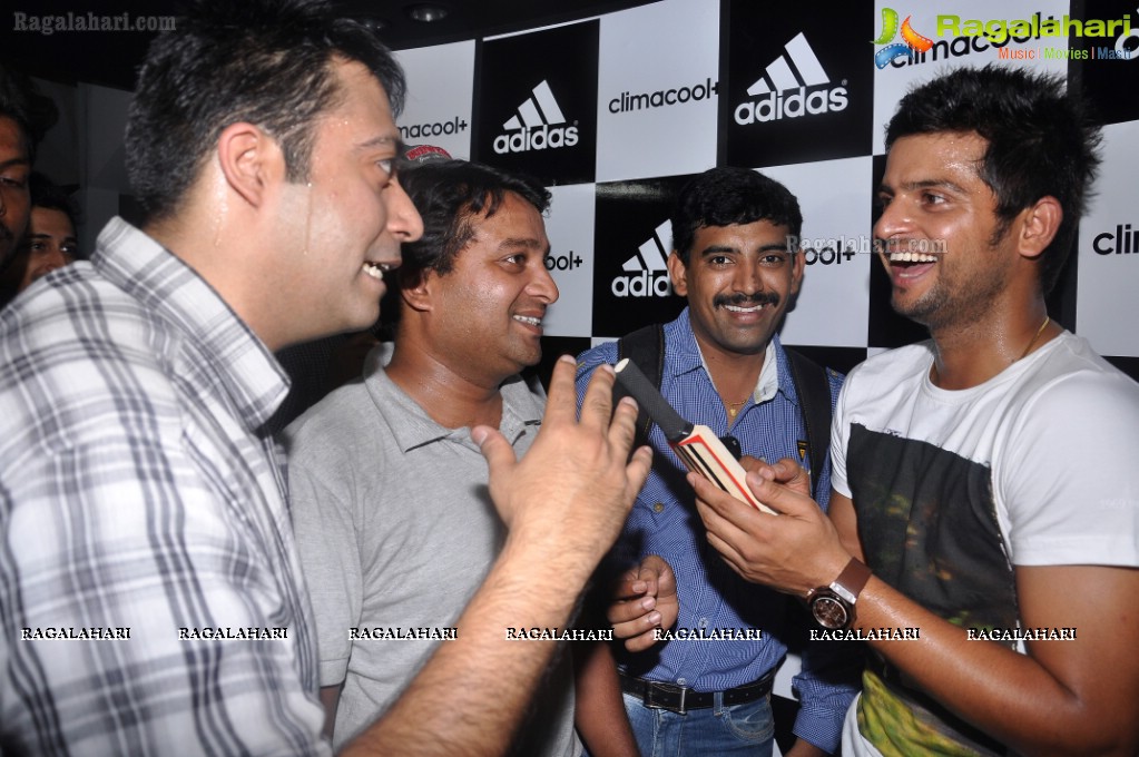 Suresh Raina meets his fans at Adidas Sports Performance Store, Banjara Hills