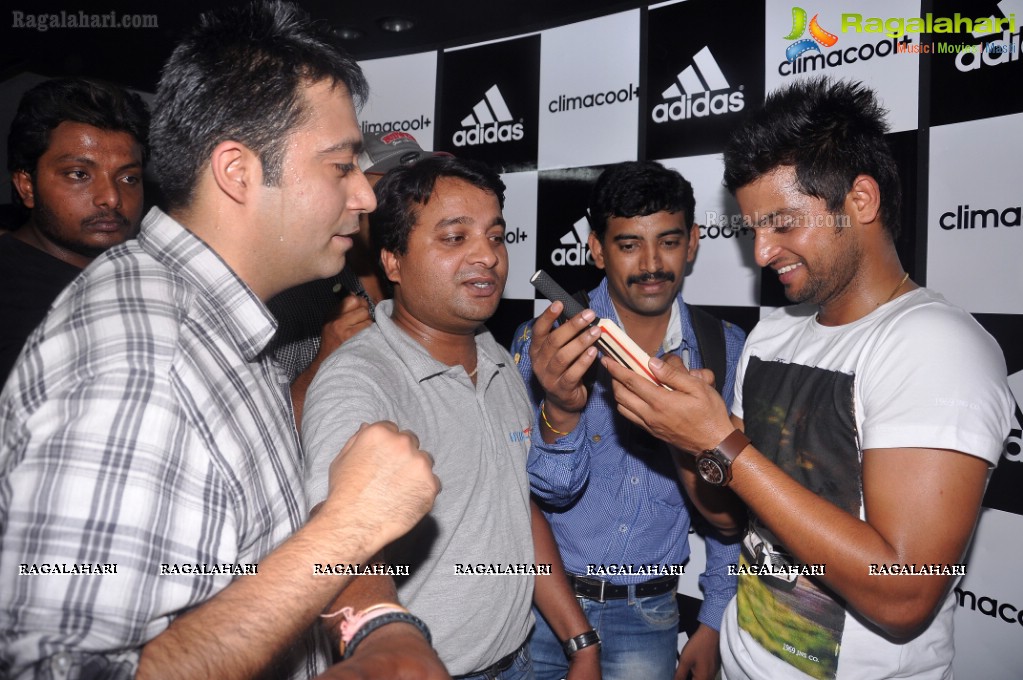 Suresh Raina meets his fans at Adidas Sports Performance Store, Banjara Hills