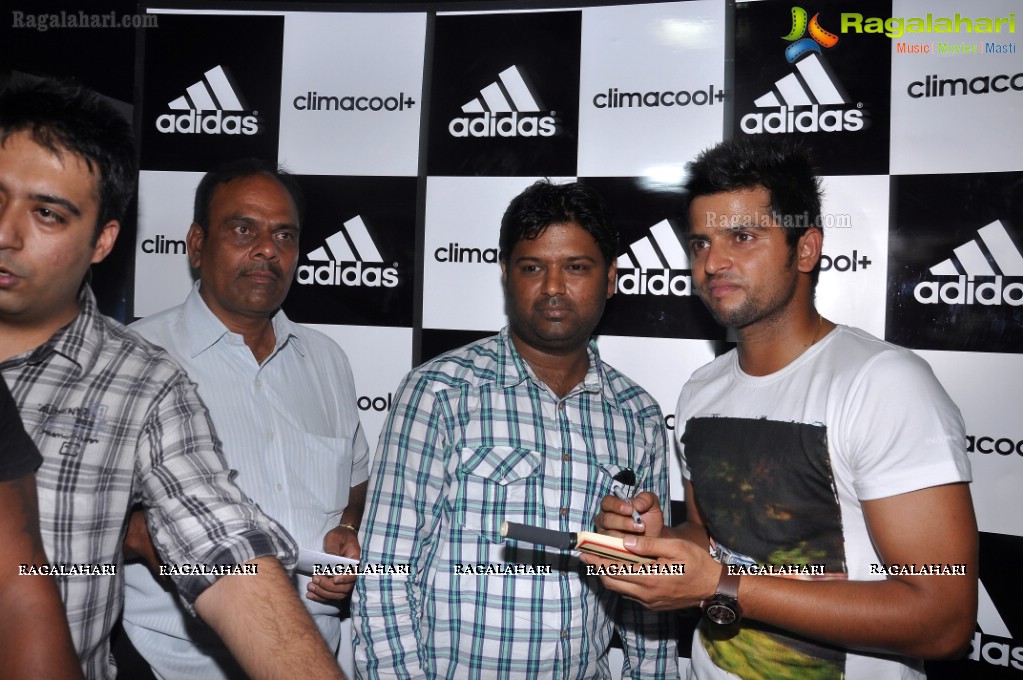 Suresh Raina meets his fans at Adidas Sports Performance Store, Banjara Hills