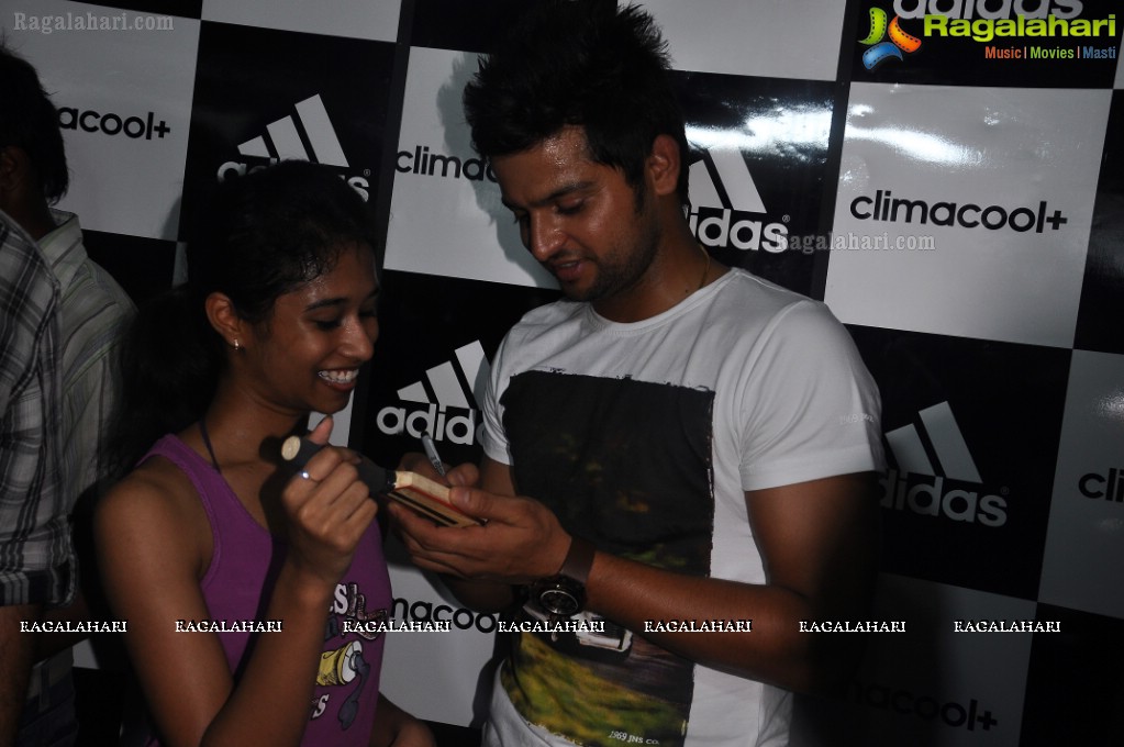 Suresh Raina meets his fans at Adidas Sports Performance Store, Banjara Hills