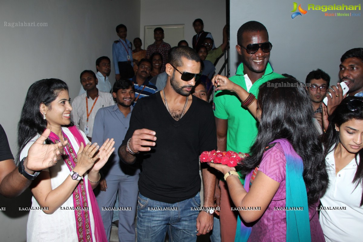 Sunrisers Hyderabad Cricketers Darren Sammy and Shikar Dhawan at Red FM