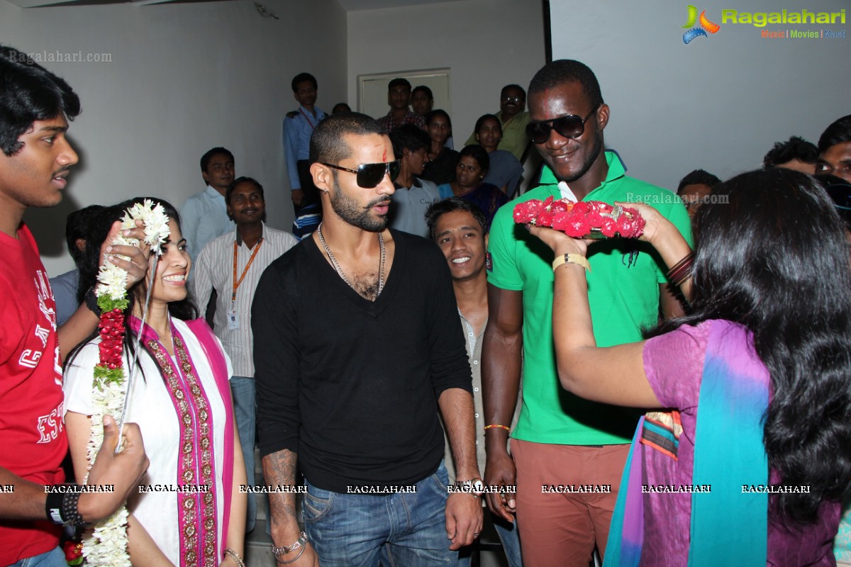 Sunrisers Hyderabad Cricketers Darren Sammy and Shikar Dhawan at Red FM