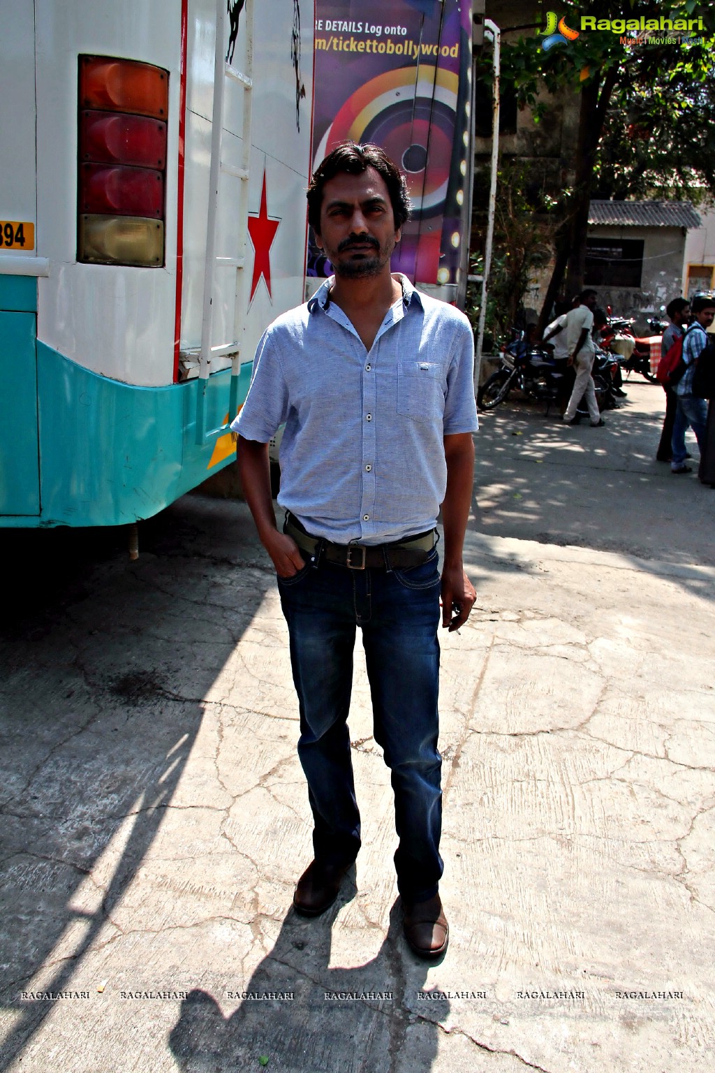 Nawazuddin Siddiqui with Kunal Kohli on the sets of NDTV Prime's Ticket to Bollywood