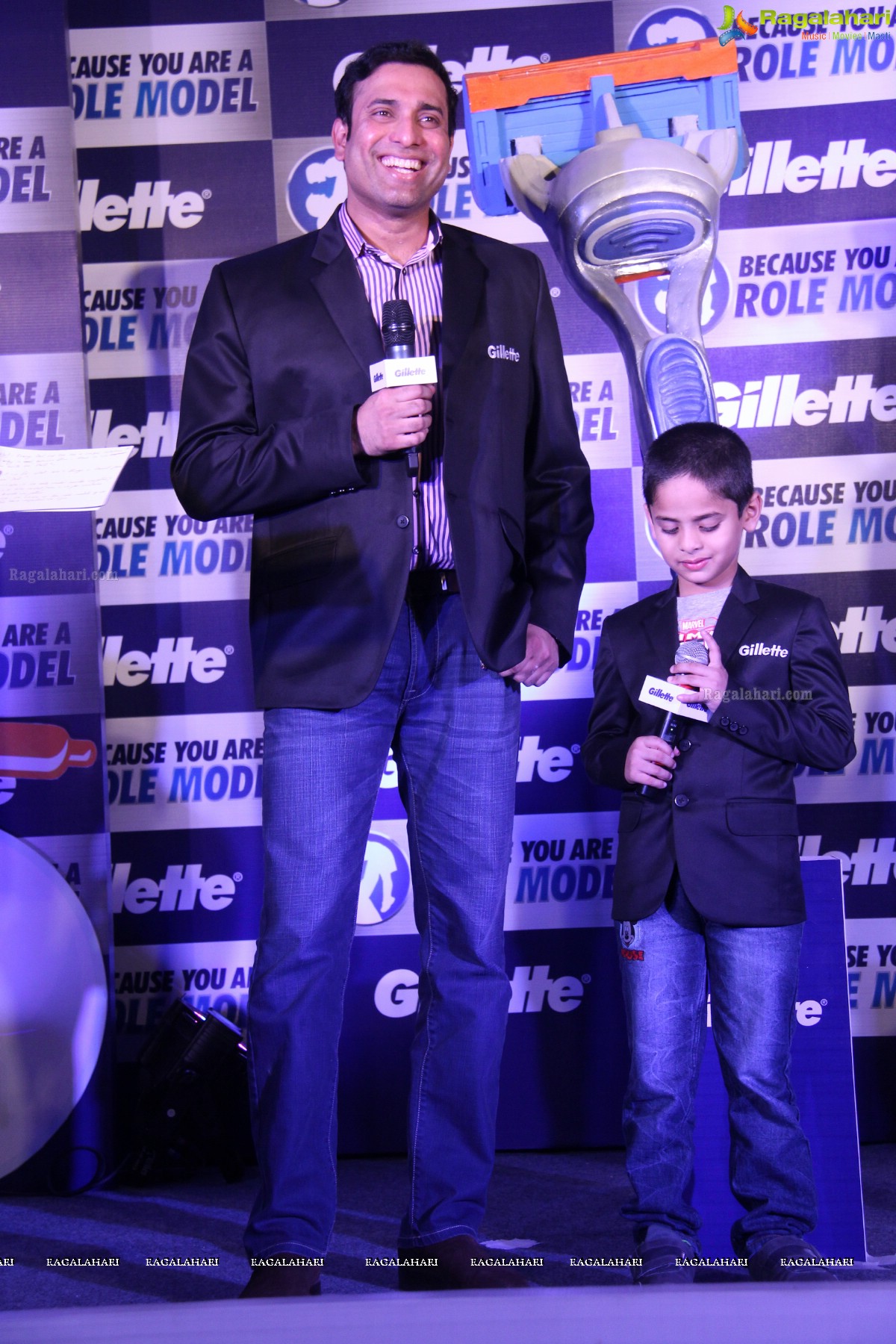 Gillette 'Because You Are A Role Model' Event with VVS Laxman and Nikhil