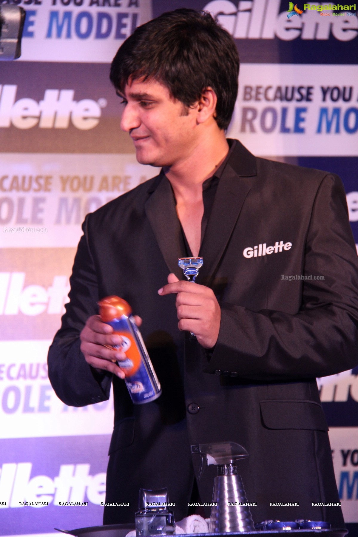 Gillette 'Because You Are A Role Model' Event with VVS Laxman and Nikhil