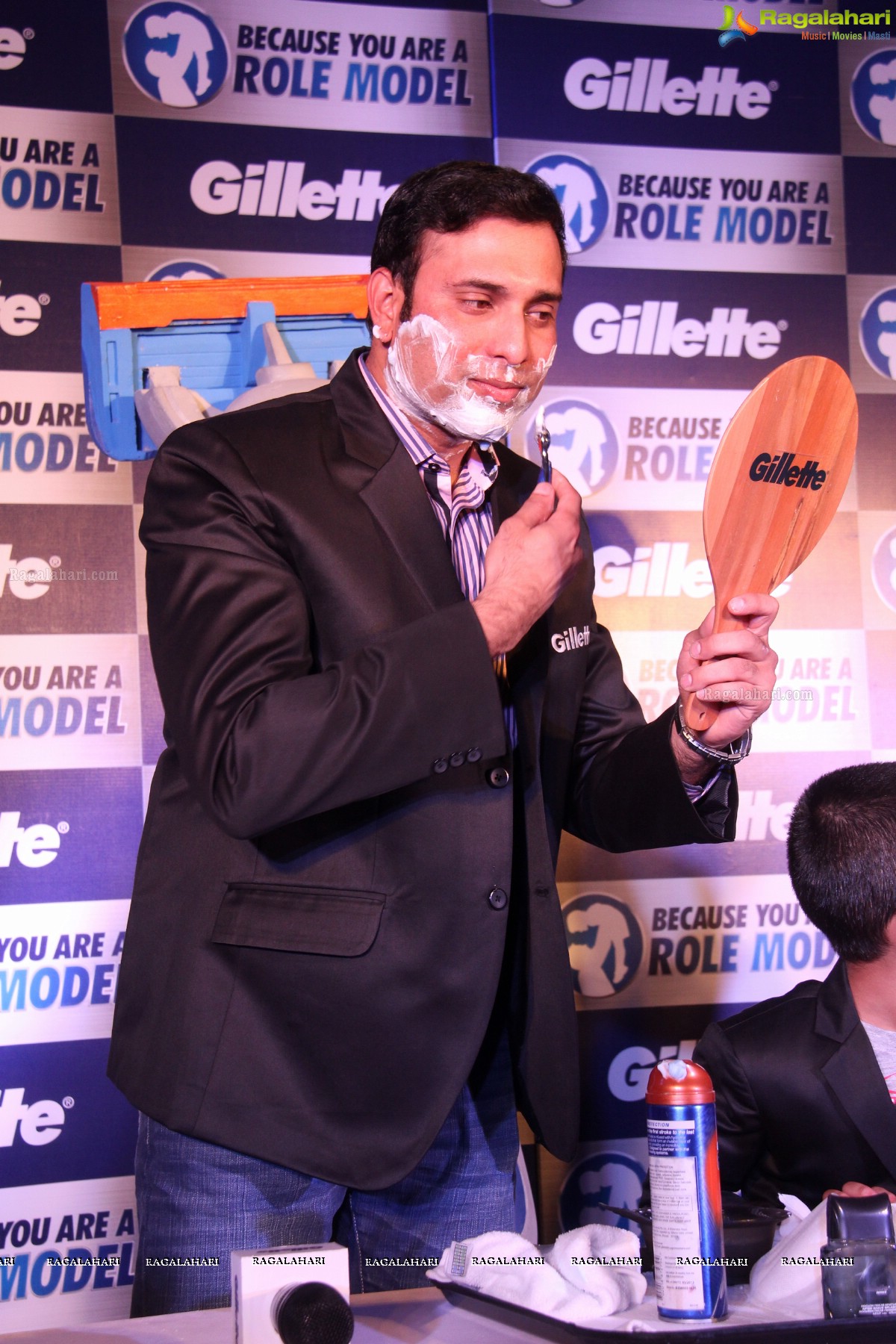 Gillette 'Because You Are A Role Model' Event with VVS Laxman and Nikhil