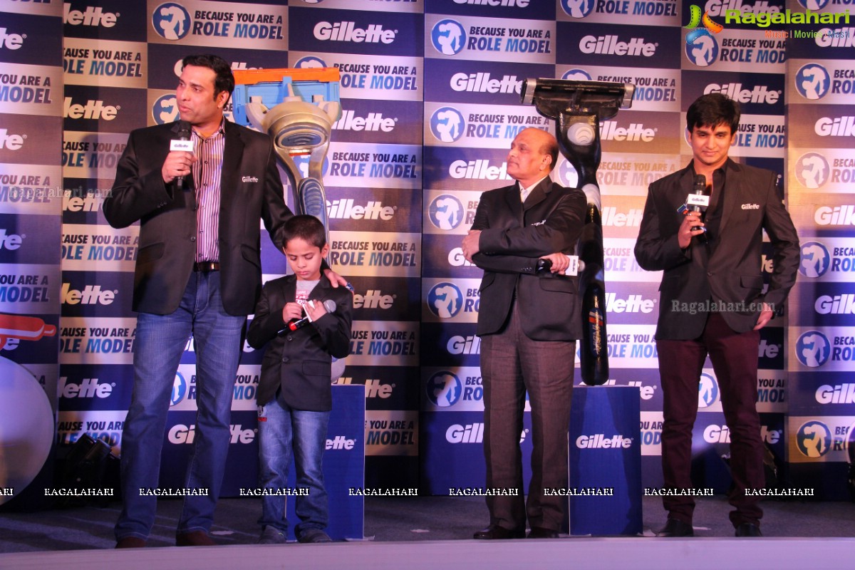 Gillette 'Because You Are A Role Model' Event with VVS Laxman and Nikhil