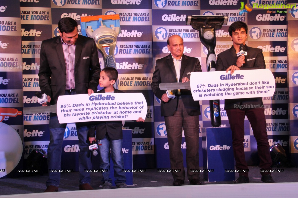 Gillette 'Because You Are A Role Model' Event with VVS Laxman and Nikhil