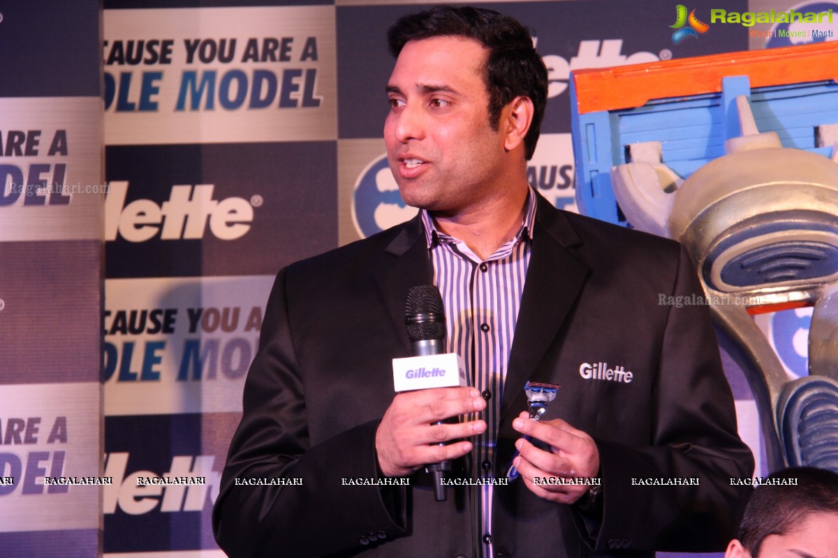 Gillette 'Because You Are A Role Model' Event with VVS Laxman and Nikhil