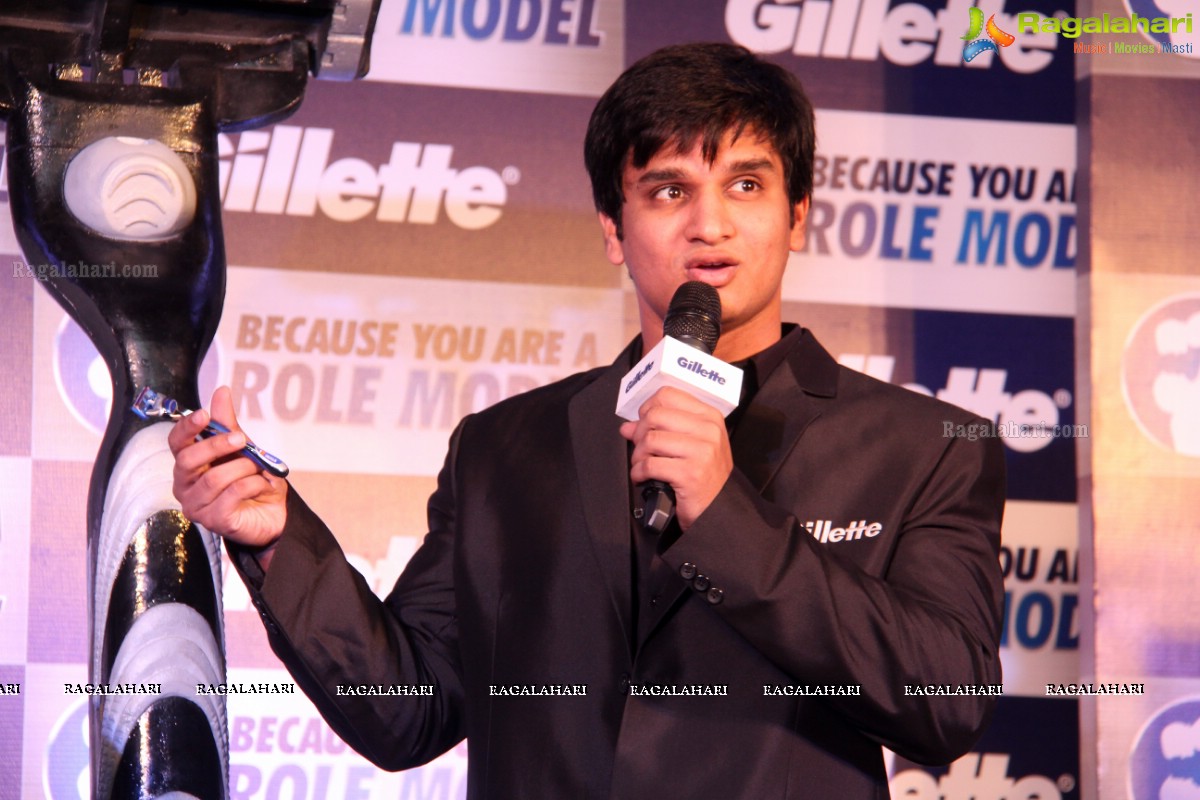 Gillette 'Because You Are A Role Model' Event with VVS Laxman and Nikhil