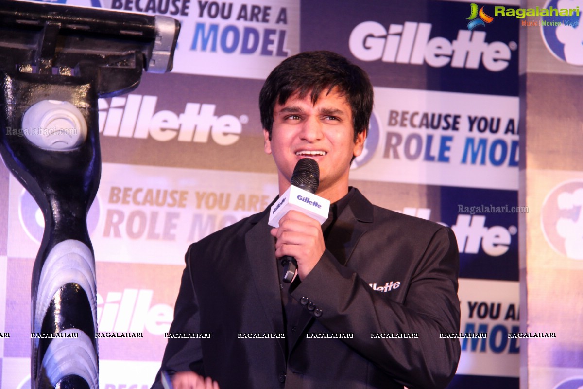 Gillette 'Because You Are A Role Model' Event with VVS Laxman and Nikhil