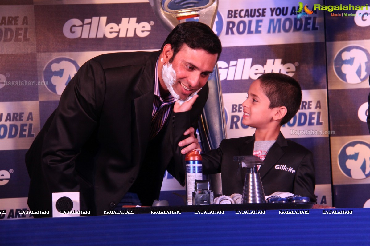 Gillette 'Because You Are A Role Model' Event with VVS Laxman and Nikhil