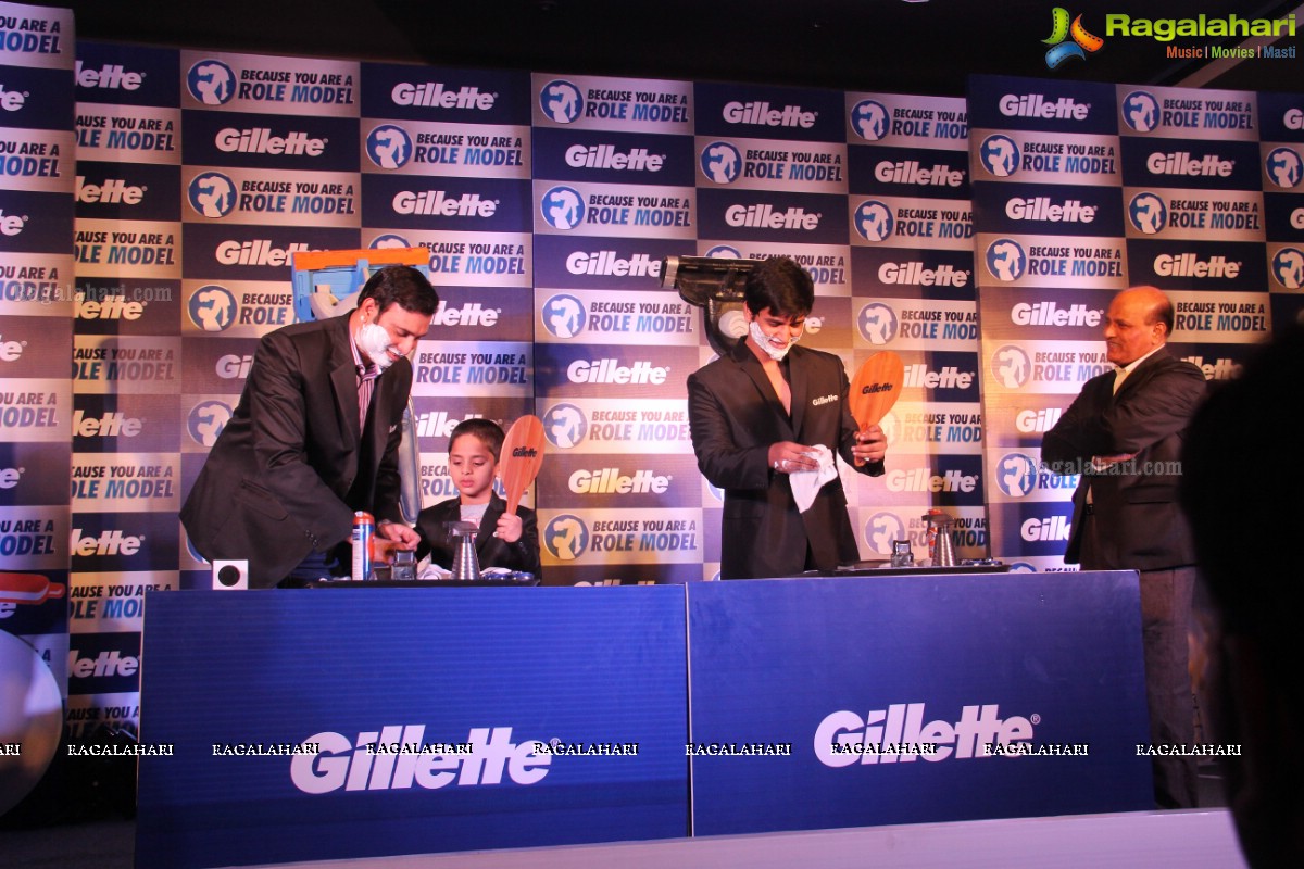 Gillette 'Because You Are A Role Model' Event with VVS Laxman and Nikhil