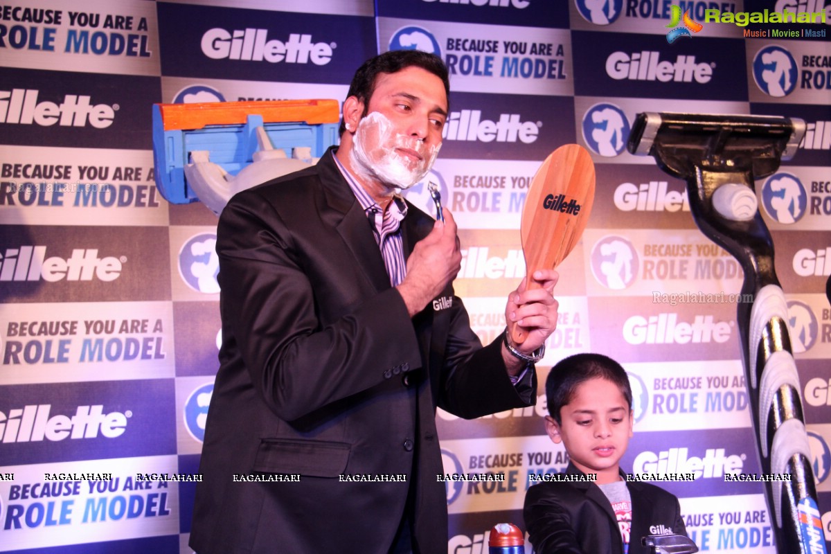 Gillette 'Because You Are A Role Model' Event with VVS Laxman and Nikhil