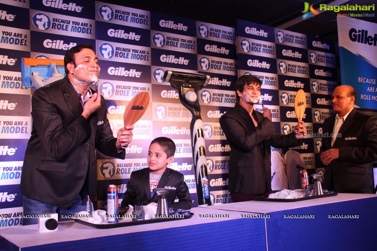 Gillette 'Because You Are A Role Model' Event with VVS Laxman and Nikhil