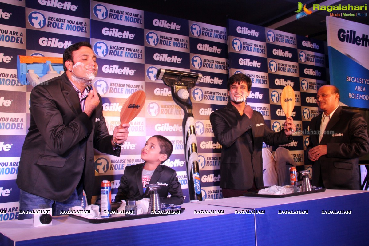 Gillette 'Because You Are A Role Model' Event with VVS Laxman and Nikhil