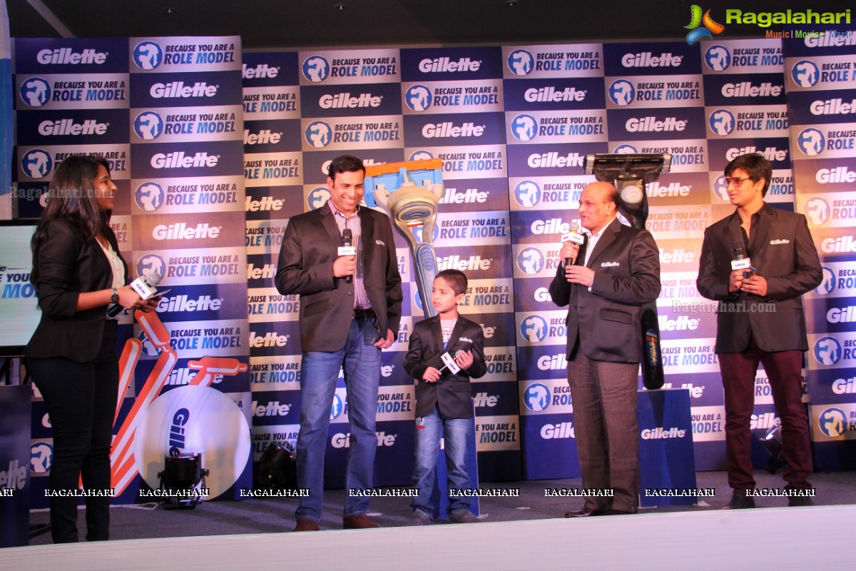 Gillette 'Because You Are A Role Model' Event with VVS Laxman and Nikhil