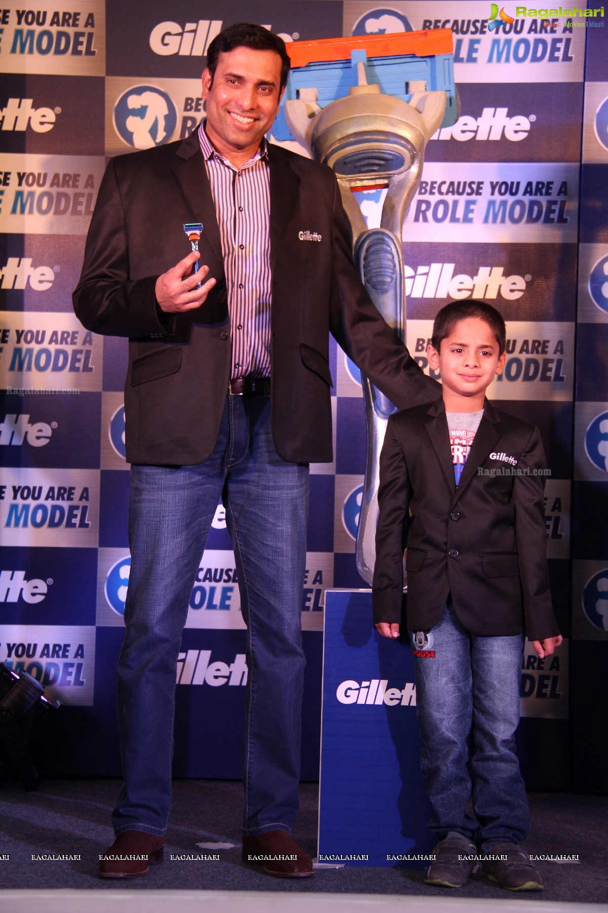 Gillette 'Because You Are A Role Model' Event with VVS Laxman and Nikhil